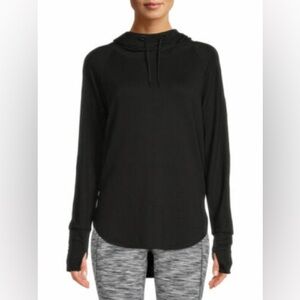 Athletic Works Mock Neck Black Pullover Hoodie